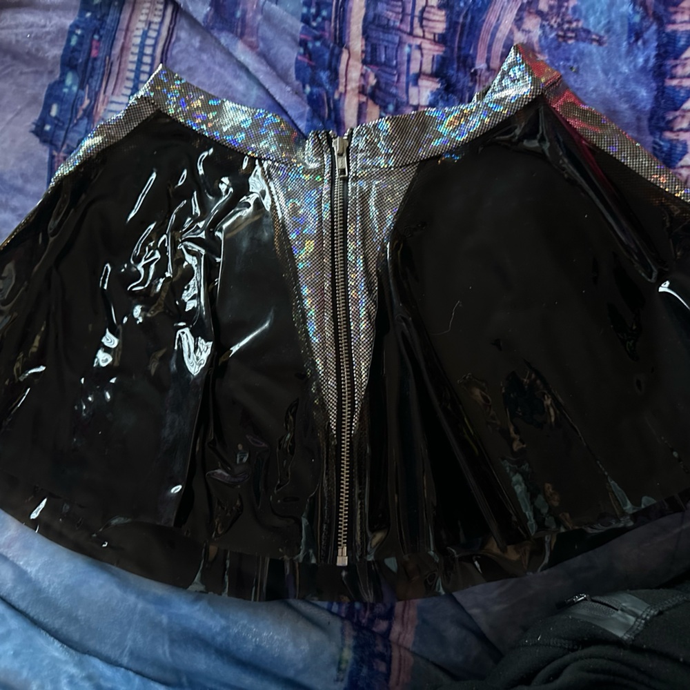 Black clear sexy skater skirt by j valentine